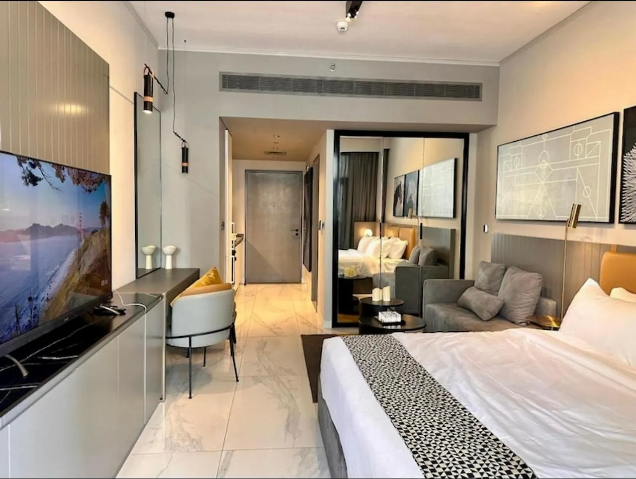 Appartement Mag 318 - 3 Min Walk To Dubai Mall - Luxury Studio - Pool & Sls View